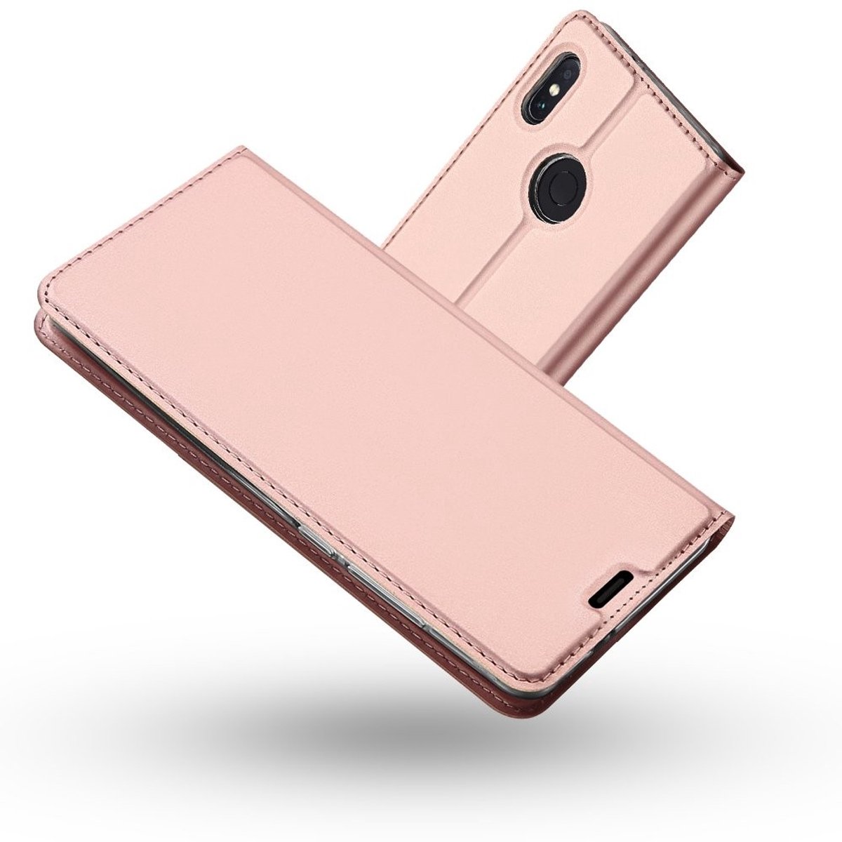 ONF3 - Xiaomi Mi 6X Case - Premium Stand Case - Rosegoud - Ultra-Slim - Bescherming voor Xiaomi Mi 6X en Mi A2 - Perfecte pasvorm