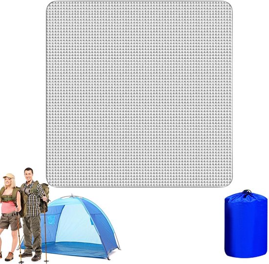 Camping Isolatiemat - Tentmat Slaaponderlegger - Buiten Kamperen - Waterdicht Vochtwerend - 200 x 200 cm - Aluminium van Camping — afbeelding 4