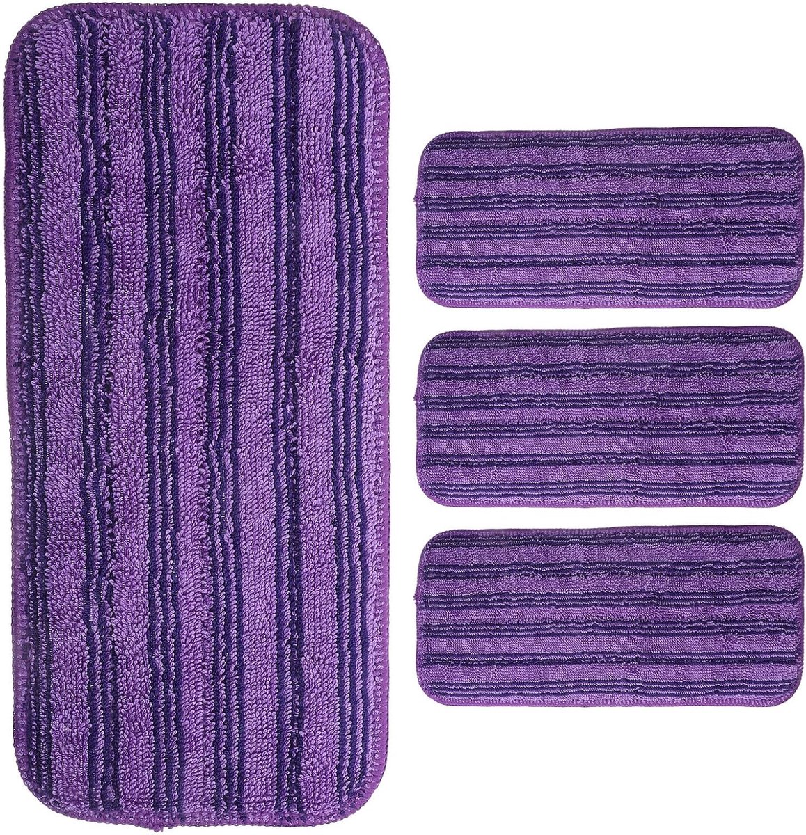 Mop Pads - Vervangende Doeken - Vloeren Reinigen - Herbruikbaar & Wasbaar - 4 Stuks - Paars