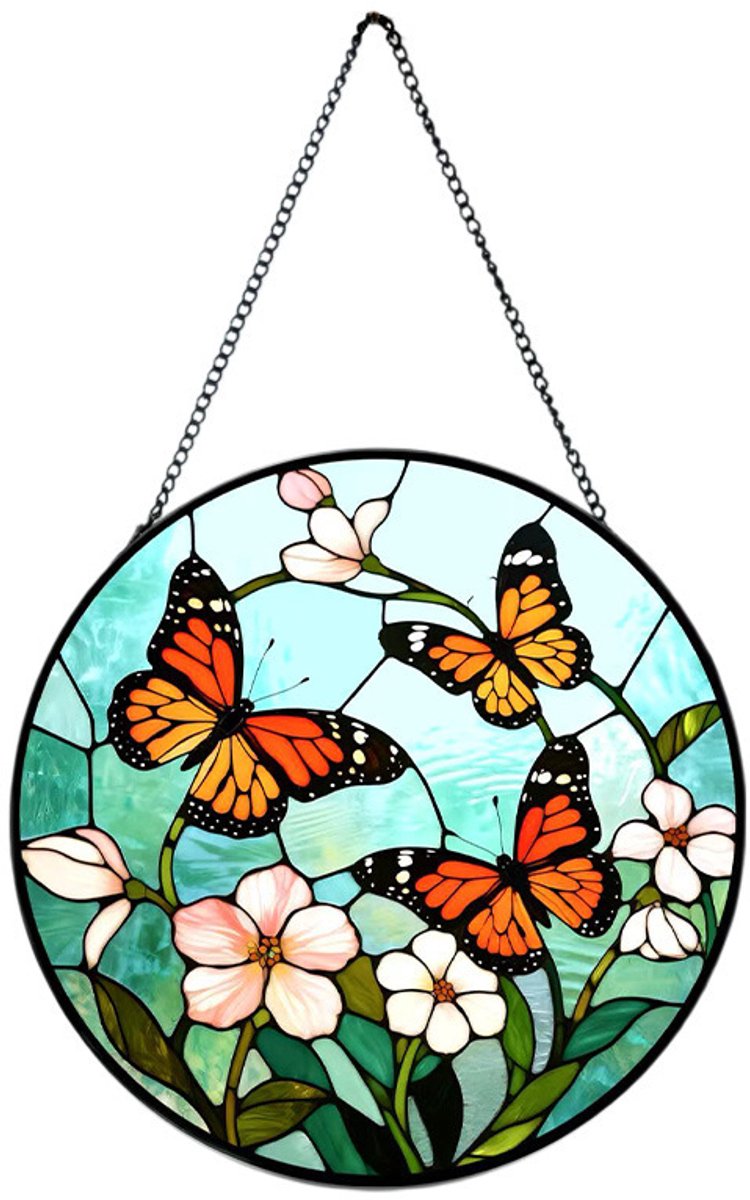 Glazen Zonnevanger | Transparante maanvormige zonnevanger/dromenvanger | Elegante raamdecoratie die een warme sfeer in huis creëert | Woondecoratie | 16 cm | Stijl 39