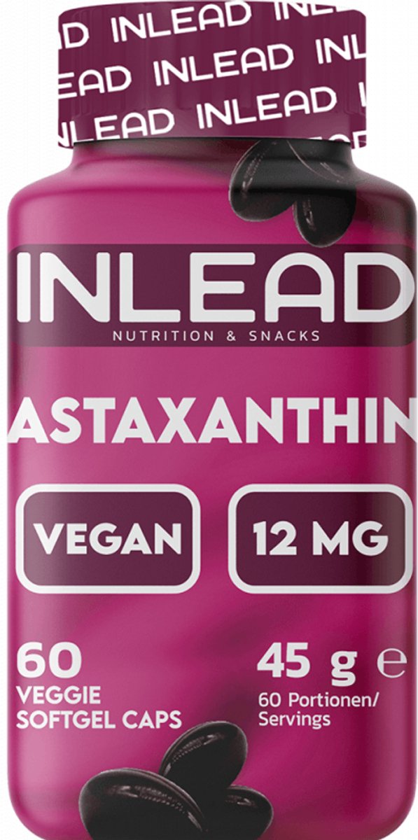 Inlead Astaxanthin 12mg (60 Caps) Unflavoured - Vitaminen, mineralen & gezondheid - Kruiden