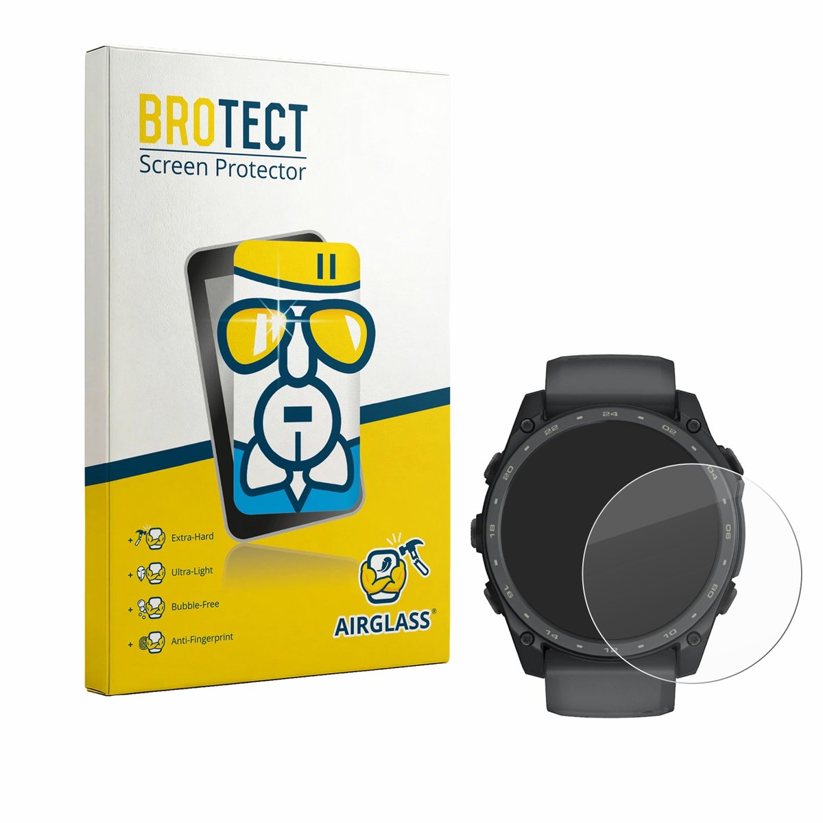 Screenprotector voor Garmin Tactix 8 Amoled Cerakote (51 mm) Beschermglas transparant