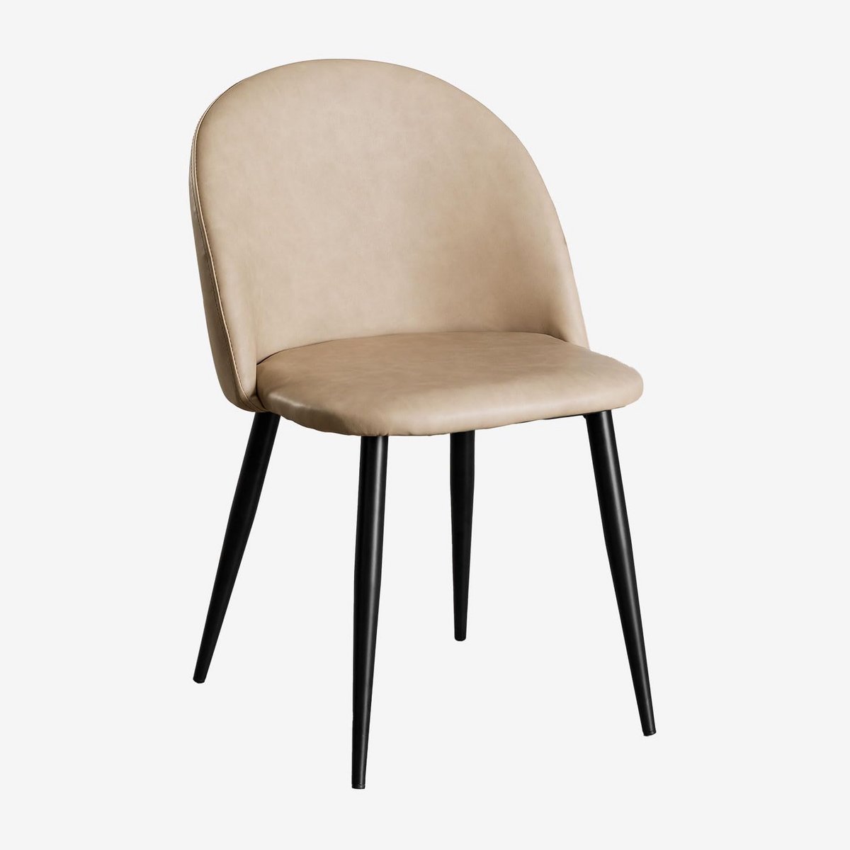 Eetkamerstoel Kunstleer Vintage Design met Stevige Stalen Poten