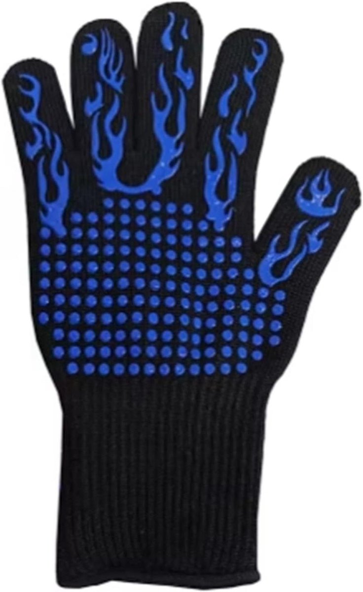 Hittebestendige Handschoenen - Ovenwanten Keuken - Veilig Koken - Hoge Temperatuur Bescherming - 1 Paar - Blauw