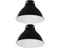 Reptielenlamp Kap - Warmtelamp Reflector - Terrarium Klimaat - Snelle Opwarming - 15 cm - Zwart