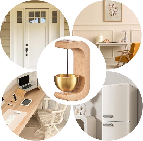 Magnetische Deurbel - Houten Bel Dier - Decoratie Huis - Eenvoudige Installatie - 4.5 x 3.5 x 7 cm — afbeelding 5