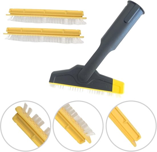 Voegenborstel XXL set - Reiniger accessoires - Hygiënisch reinigen - Flexibel scharnier - 3 stuks - Zoals afgebeeld — afbeelding 5