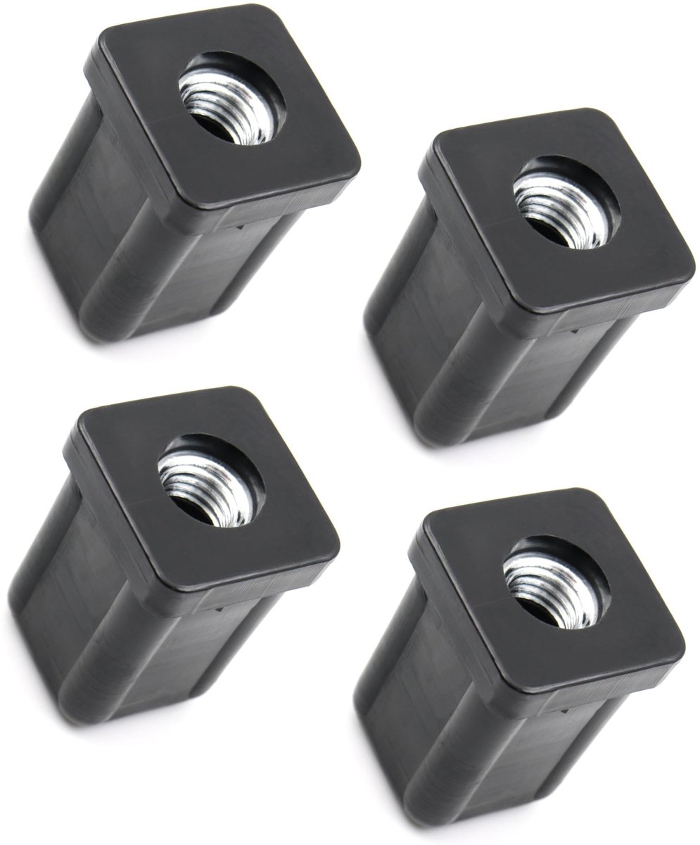 ONF3 - schroefdraadstop - vierkante buisstoppen - robuust en duurzaam - 25x25 mm - M10 binnendraad - geschikt voor vierkante buizen - 4 stuks