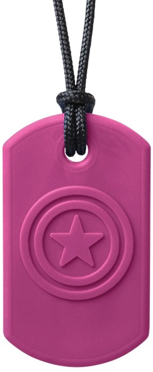 ARK Therapeutic kauwsieraad sensorisch speelgoed magenta standaard.
