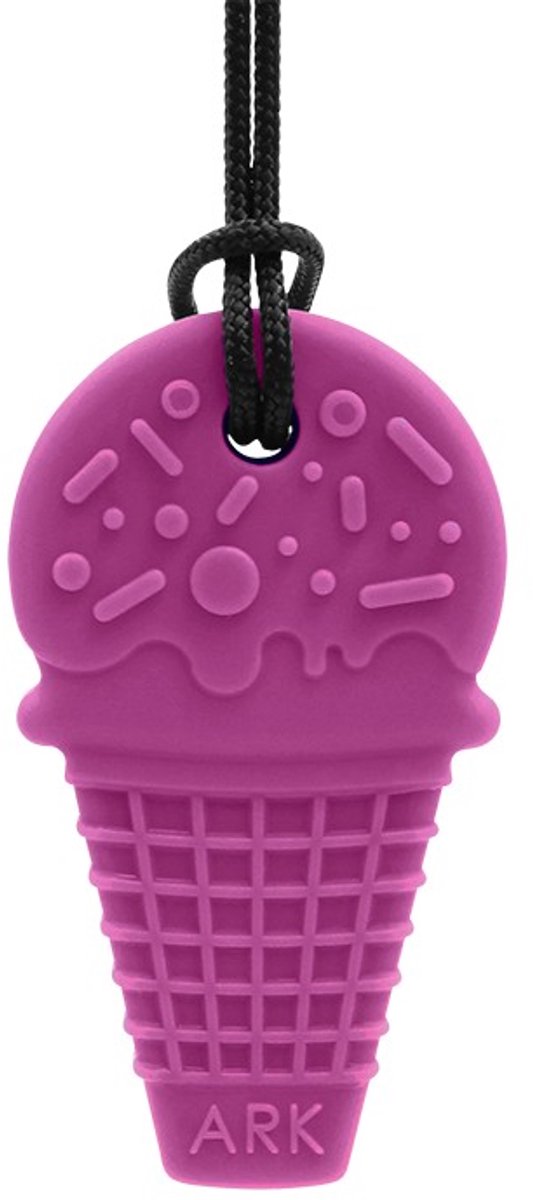 ARK Therapeutic kauwsieraad ijsje magenta speelgoed ketting.