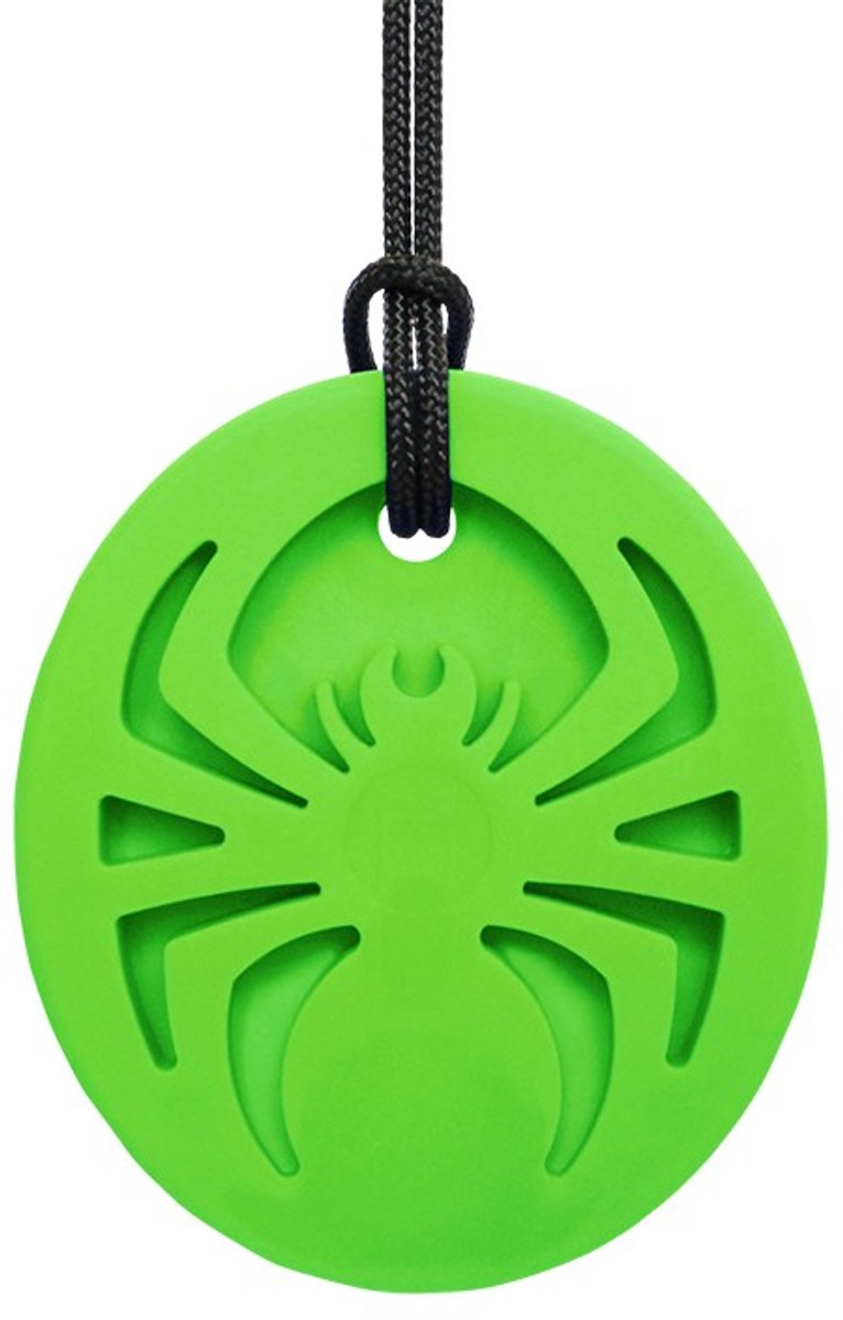 ARK Therapeutic kauwketting Spider Bite lime groen sensorisch speelgoed.