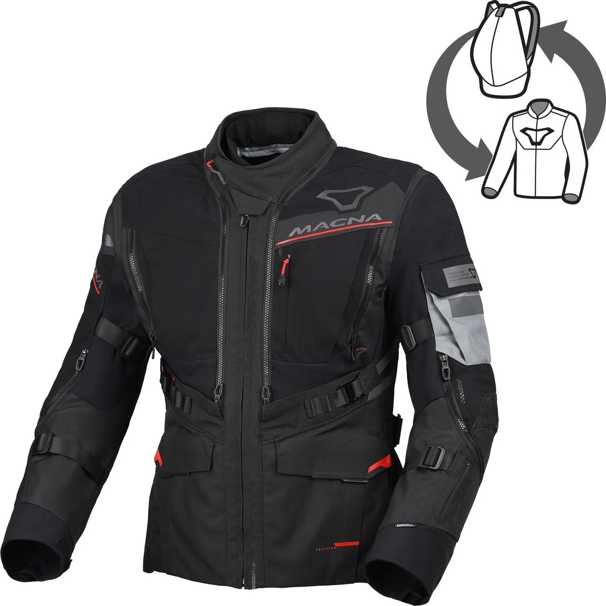 Macna Flexodus waterdichte motorfiets textieljas -