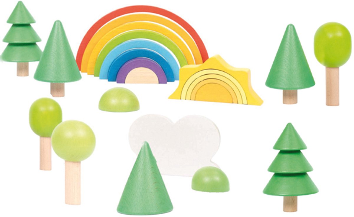 Eduplay regenboog bouwstenen speelgoed - kleurrijke blokken set.