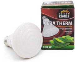 Keramische Warmtestraler 100 Watt voor Reptielen en Terraria