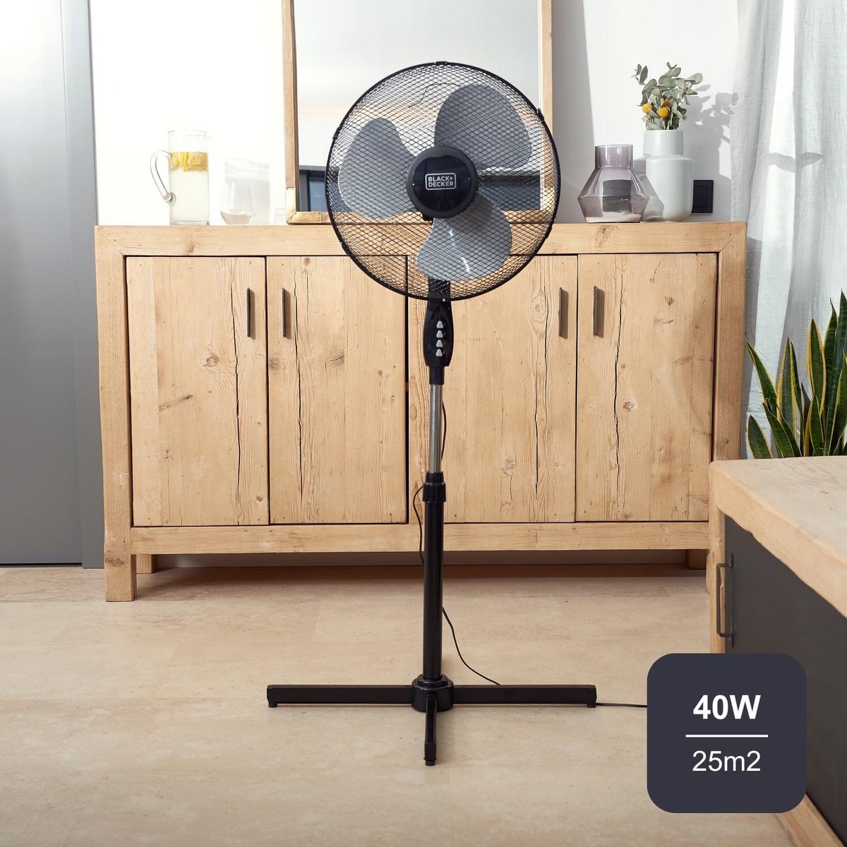 Krachtige Staande Ventilator met Oscillerende Functie en Stille Werking – foto 7