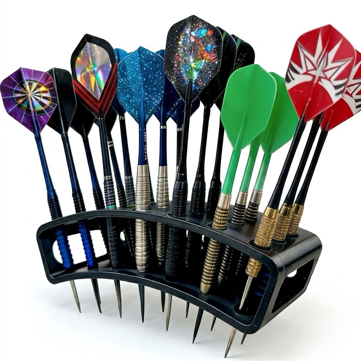 Dartpijlbeschermers wandhouder voor 21 darts - dartpijl opbergrek voor wandmontage - dart displayrek voor darts en accessoires - stevige dart organizer voor thuis, bar of speelkamer