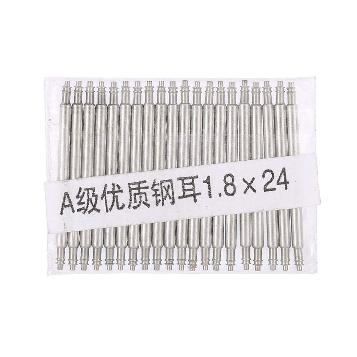 aladdien - Vervangende Pinnen - Horlogeband Pinnen - Sterke veerstangen - 19-24mm - Horloge Pin Bar - Horloge reparatie tool - Staal - Geschikt voor..