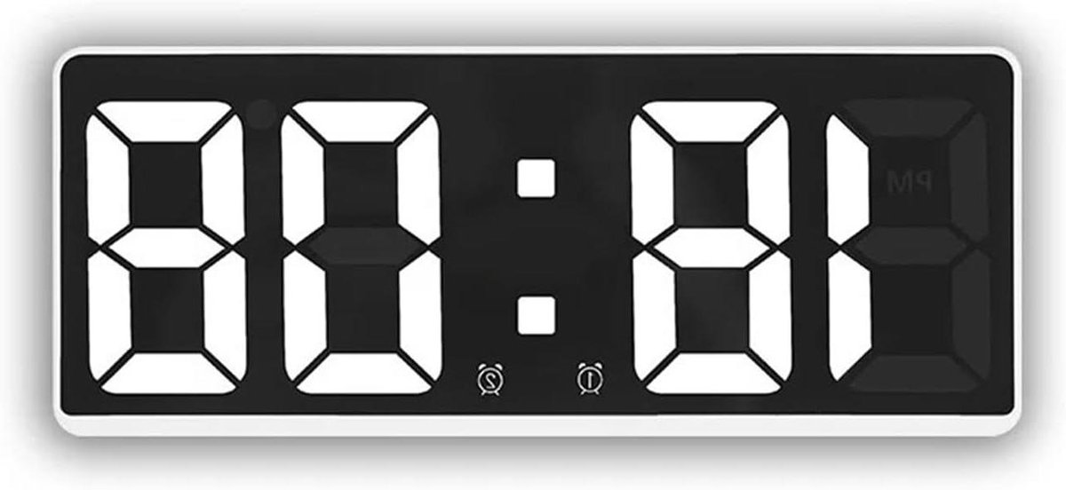 Digitale Wekker - Bureauklok LED - Wakker Worden - Spraakbediening Snooze - 10x10 mm - Zwart