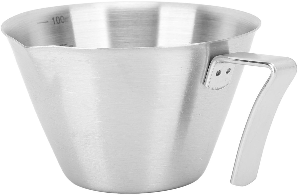 aladdien - RVS Koffielepel - Duurzaam en Lichtgewicht Messchaaltje - 100ml - Voor Thuis en Koffiebar - Koffieaccessoires - Geschikt voor Koffieliefh...