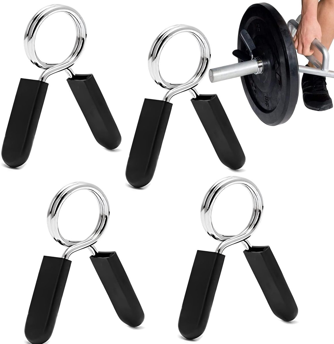 Set van 4 Dumbbell Clamps 30 mm - Snellock voor Gewichttraining en Krachttraining