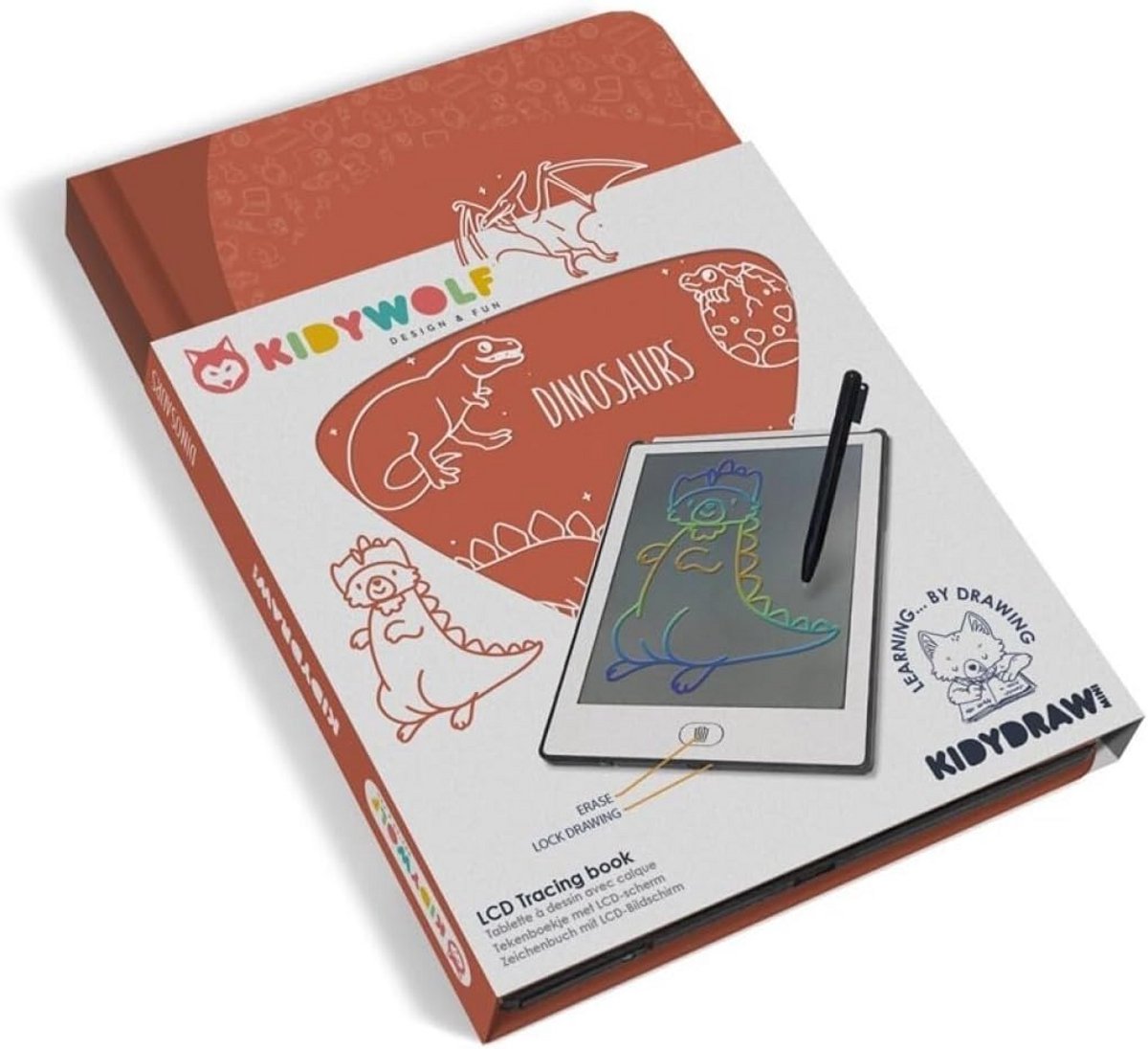 Digitaal Tekenbord voor Kinderen - LCD Tekentablet met 30 Overtrekplaatjes en Thema's