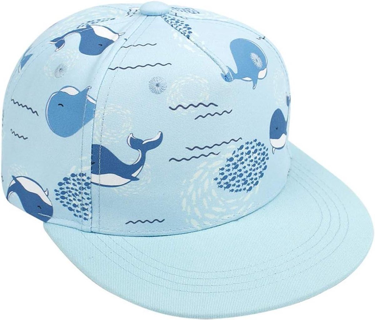Baby Zonnehoed - Kinder Pet - Bescherming Tegen Zon - Verstelbare Sluiting - One Size - Blauw