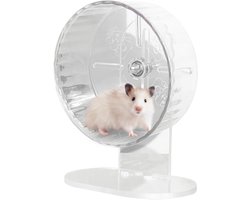 Loopwiel Hamster - Renwiel Dier - Dier Beweging - Stil Ontwerp - 18cm Diameter - Transparant