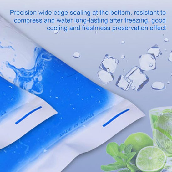 Gel Koelpack - IJscompressen - Voedsel Vers Houden - Herbruikbaar - 8 Stuks - Blauw — afbeelding 2