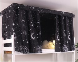 MioCloth Stapelbed Gordijnen Slaapzaal Lichtdicht Decoratieve Kamergenoot Privacy Cover Luifel Foto Achtergrond Decor Achtergrond Verduisterend Gordijn Ster