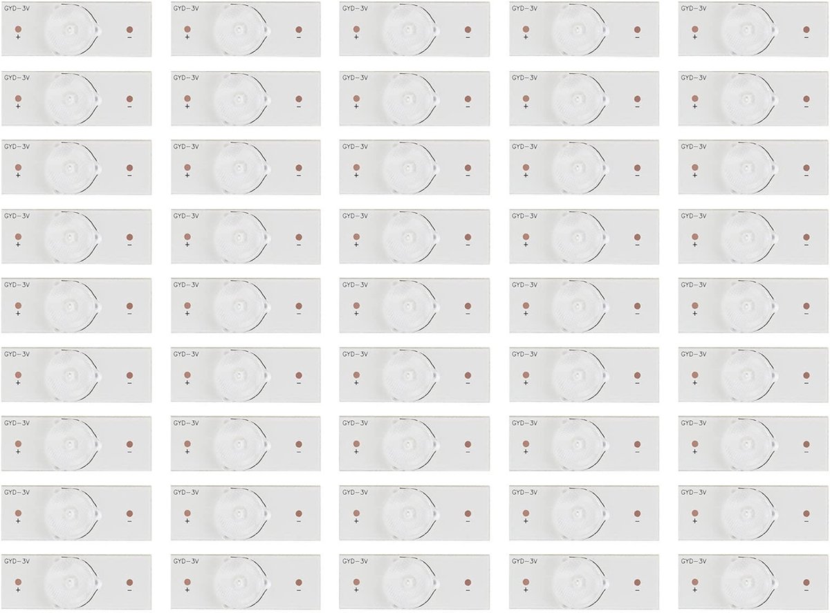 aladdien - 50Pcs Smd Led Lens - Hoogwaardige Glasvezelplaat - Eenvoudig te installeren - 3V Smd Lamp Kraal - Geschikt voor LED TV Reparatie - 32-65 ...
