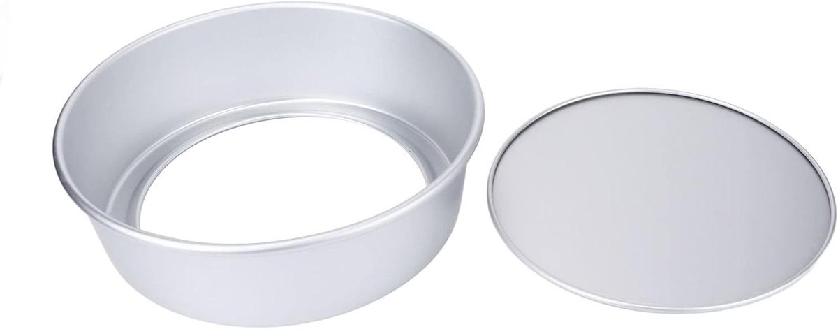 Ronde Taartvorm - Bakvorm - Taarten Bakken - Verwijderbare Bodem - 25 cm - Grijs