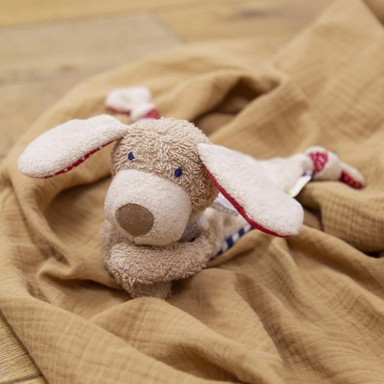 Knuffeldoek Hond Groen - Knuffelbeestje voor Baby's Vanaf de Geboorte - Zacht en Veilig Speelgoed — afbeelding 4