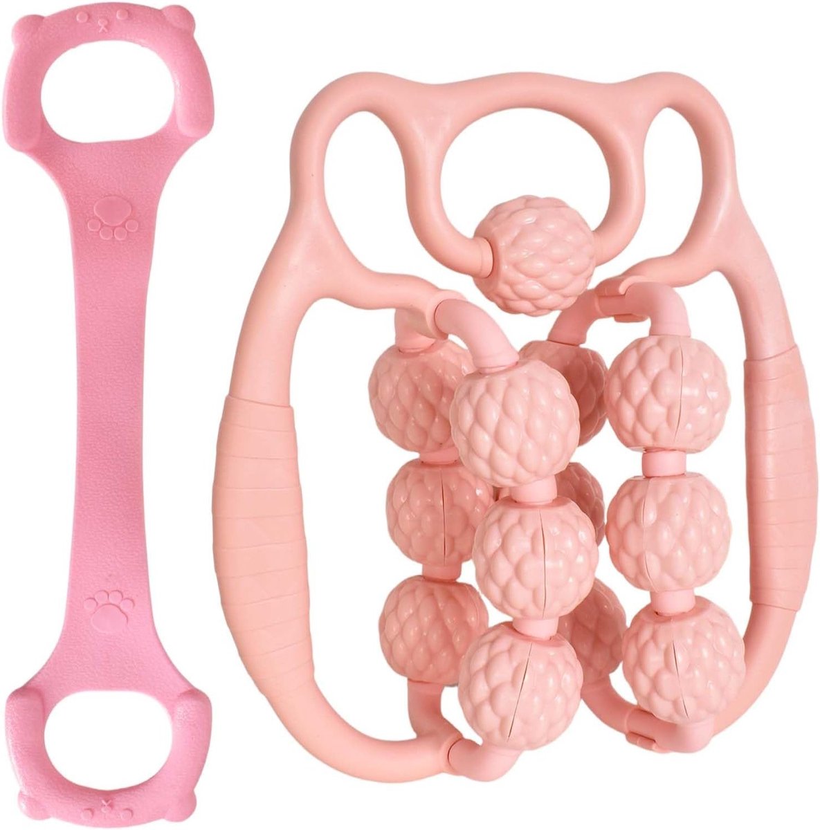 Effectieve Cellulite Massage Roller met 13 Wielen en Stretch Bands voor Thigh, Hand en Voet Massage, Non-Slip Design voor Optimaal Gebruik