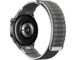 Stravo 20mm Nylon Wave Bandje met Klittenband – Easy Fit – Geschikt voor Samsung Galaxy Watch 7 6 5 4 – Classic – Zacht & Ademend Smartwatch Sportbandje voor Garmin Vivoactive 5 3 – Forerunner 245 – Venu SQ 2 – Vivomove – Huawei – Grijs