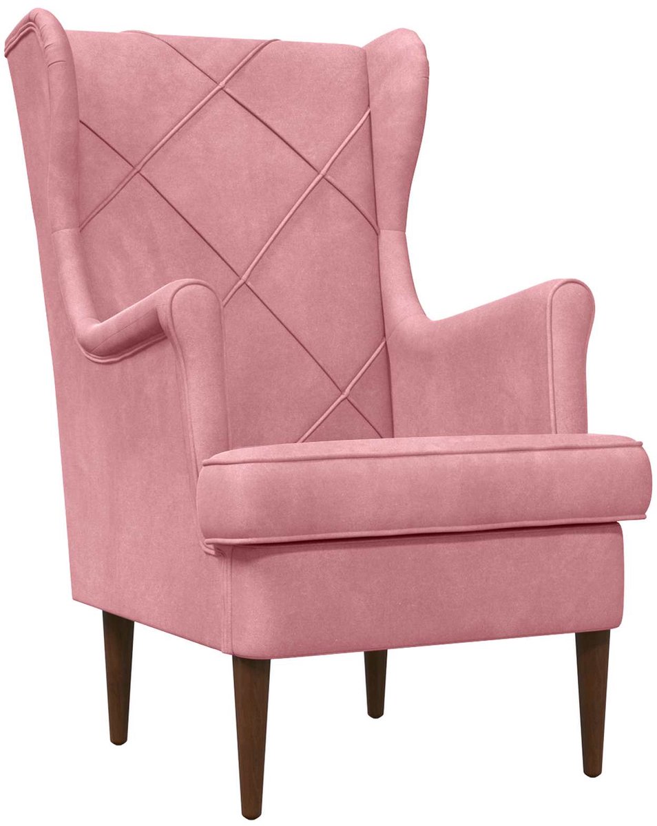 vidaXL - Fauteuil - Roze - Fluweel