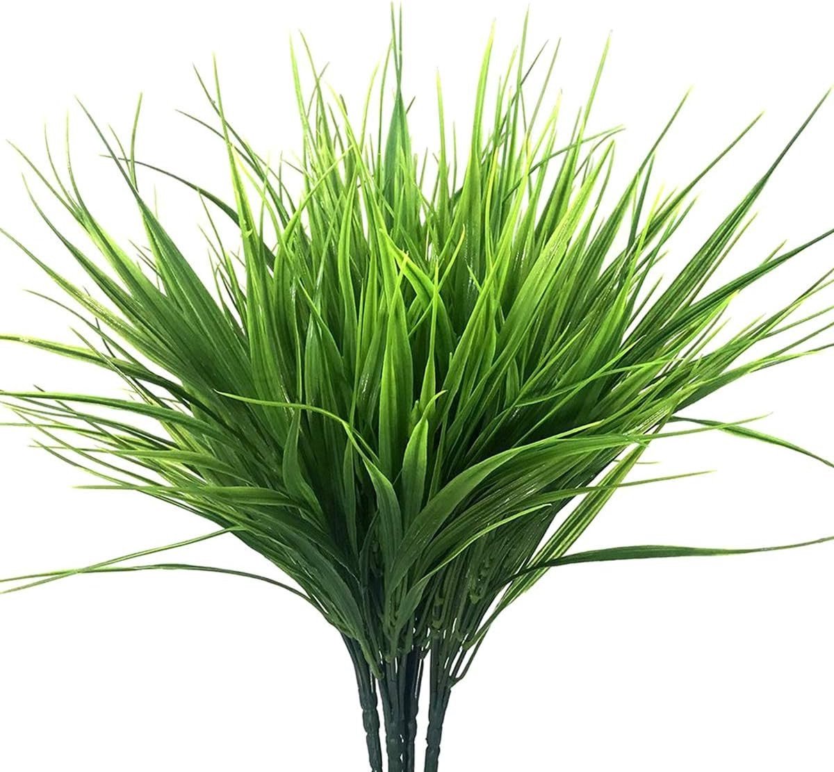 4 Stuks Kunstmatige Tarwegras Planten - Groen, 37 cm Hoog, Ideaal voor Binnen en Buiten Decoratie, Natuurlijk Uiterlijk en Onderhoudsvriendelijk