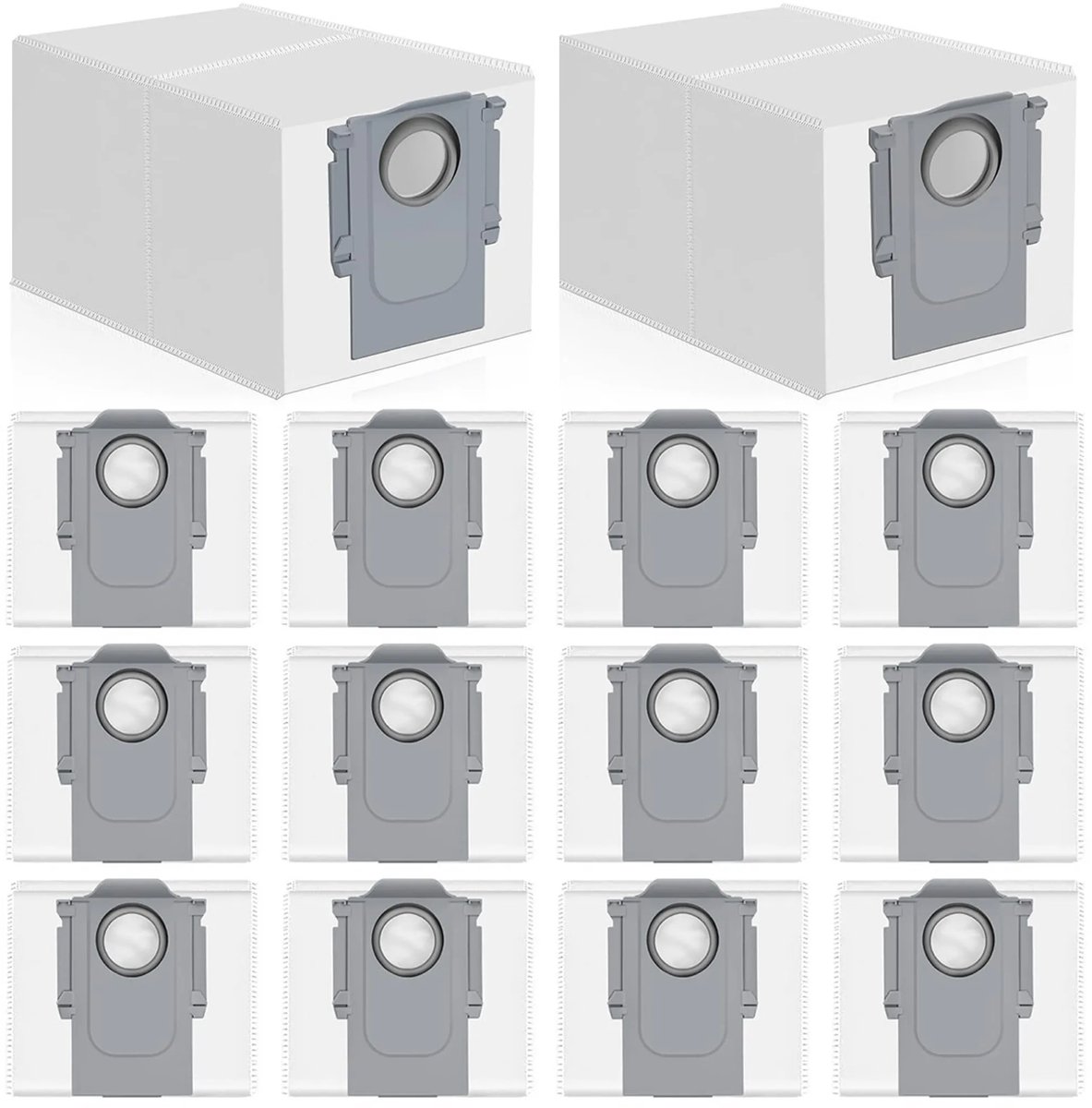 14 stofzakken Geschikt voor Roborock Qrevo/Saros-serie stofzuigers. Stofzakken voor Qrevo S/Saros 10R / QV 35A / QRevo Pro/Edge/Curv/Master/S8 MaxV.