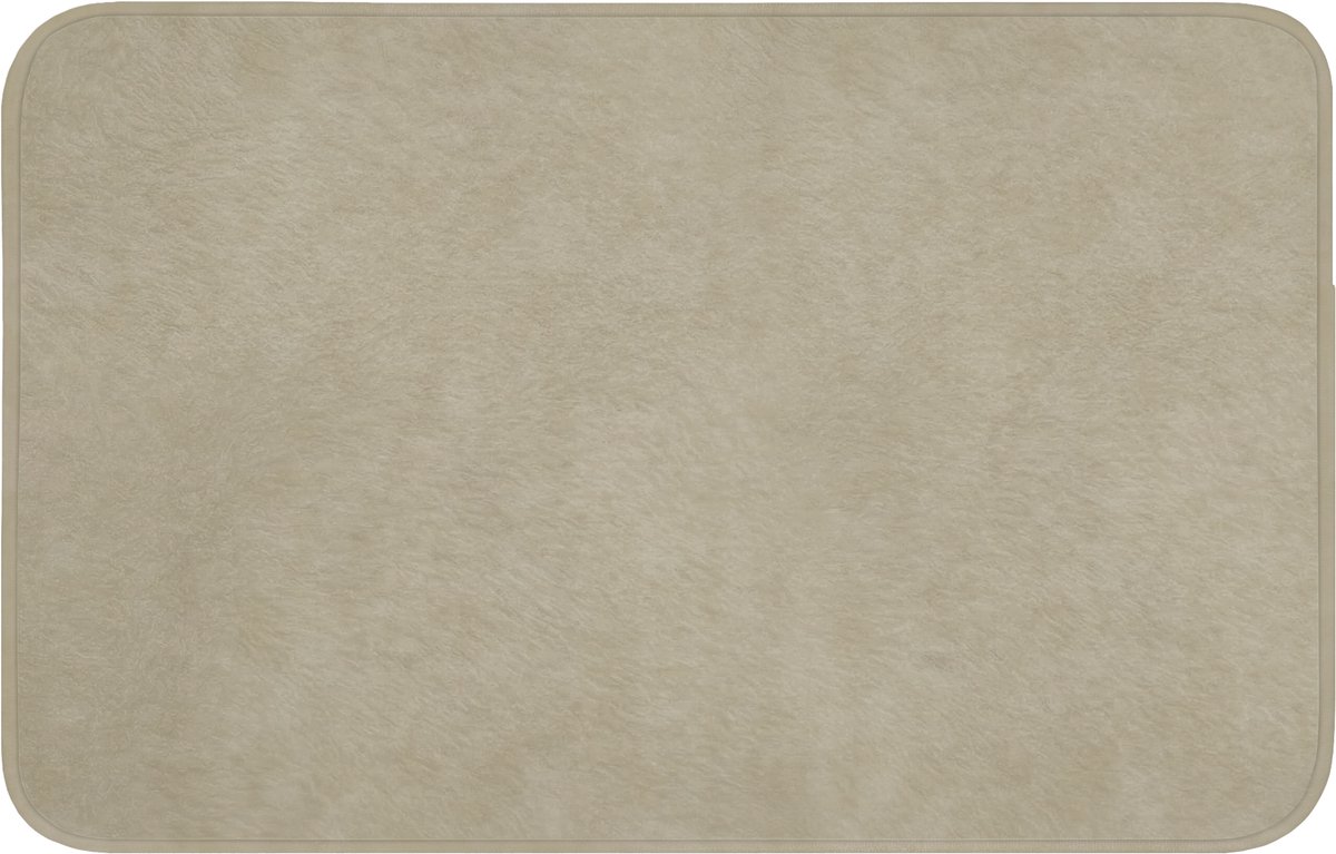 WC mat 80x50 cm - Antislip - Taupekleur - Gewolkt textuur - Natuurlijk - Toiletmat - Vloer