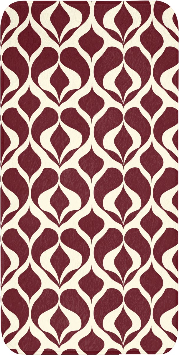 WC mat 60x120 cm - Antislip - Rood - Druppelpatroon - Grafisch - Toiletmat - Vloermat - Do
