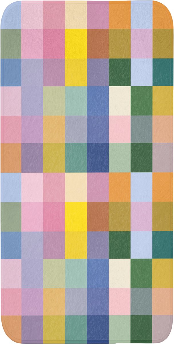 WC mat 60x120 cm - Antislip - Blokken - Vierkant - Patroon - Gekleurd - Toiletmat - Vloerm