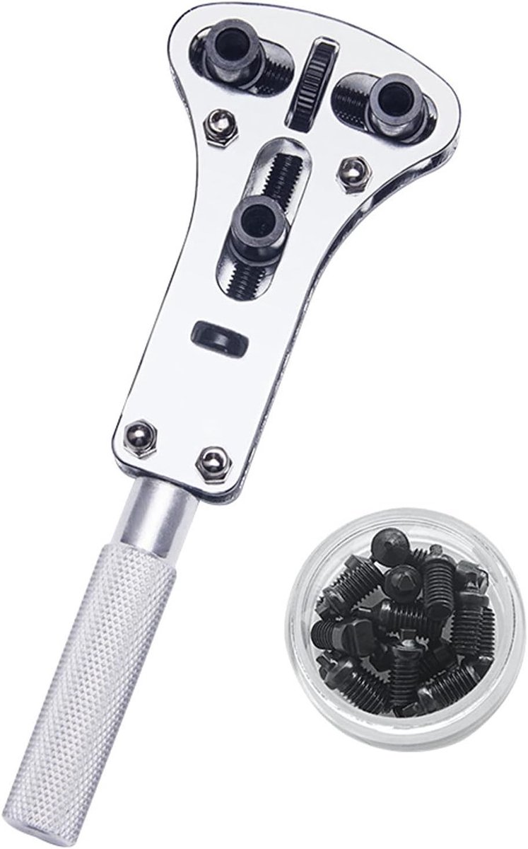 Horloge Back Remover - Professionele Tool voor het Demonteren en Repareren van Horloges, RVS, Geschikt voor Diverse Horlogemodellen