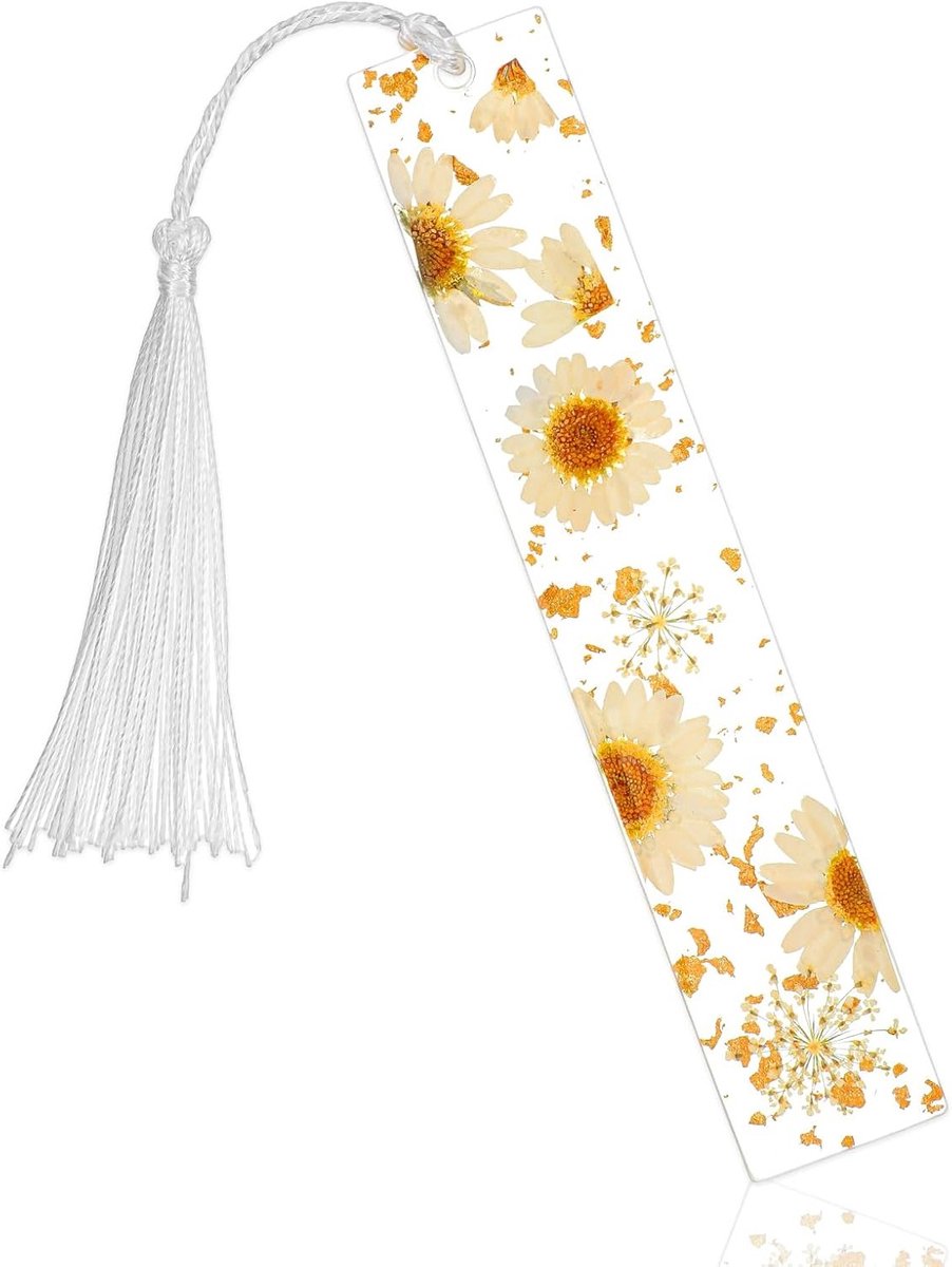 Persoonlijke Boekmarker met Natuurlijke Gedroogde Bloemen en Tassels, Perfect Cadeau voor Lezers, Studenten en Docenten, Ideaal voor Feestdagen en Evenementen