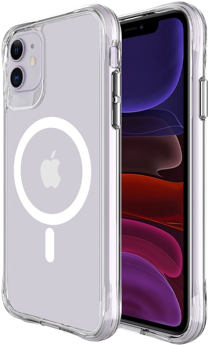 Buddi Core - Hoesje Geschikt voor Apple iPhone 11 - Compatibel met MagSafe - Back Cover met Magneet - Doorzichtige Telefoonhoes - Beschermhoes - Transparant