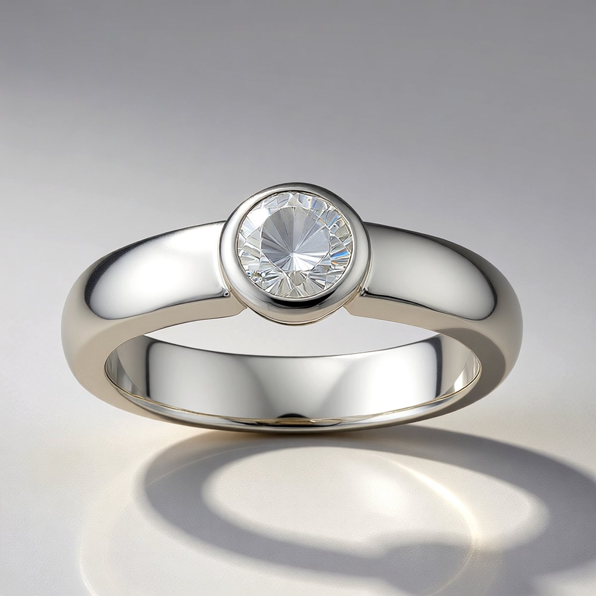 Cavill - Zilveren Ring - 925 Sterling Zilver - Ronde Zirkoon uit Tanzania 0,612 Ct - Moderne Damesring met Bezel Zetting - Elegante Ring