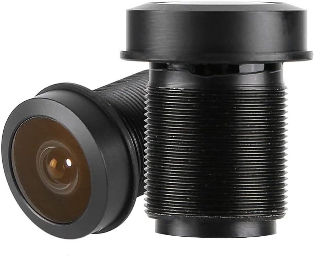 180° Fisheye Lens met M12 Lensfilter, 1.45mm Wide Angle 5MP HD Lens voor CCTV Beveiligingscamera's en Toezichtsystemen