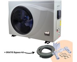 W’eau full Inverter Zwembad Warmtepomp – Zwembad Verwarming – Pool Heater – Energiezuinig – Warmtepomp – Elektrisch – 5,5kW – Staal – Grijs – Incl. Bypass