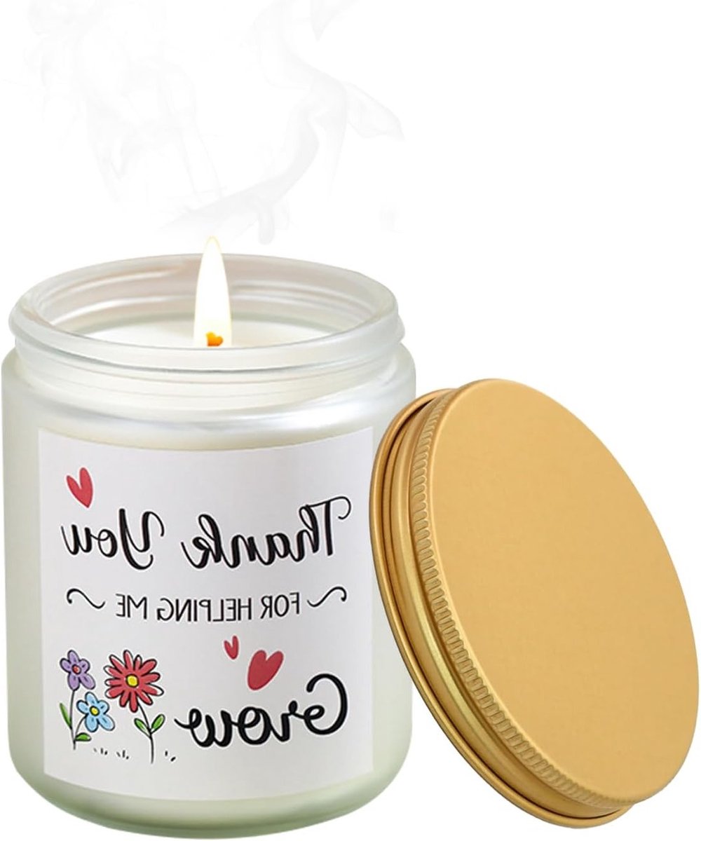 Handgemaakte Geurkaars met Kamille in Glazen Pot, 200g, Vegan Cadeau voor Vrouwen, Moeders