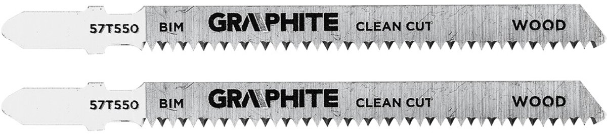 GRAPHITE 57T550 Serie - Decoupeerzaagblad - 15 TPI - 2 stuks - T-Schacht