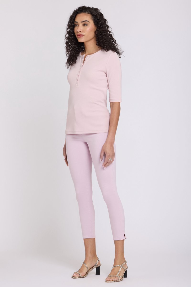 Ribbed Elbow Sleeved Henley