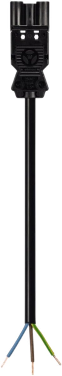 Wieland aansluitsnoer male 3x1.5mm² Eca 70° - 1.5m zwart - per 50 stuks (GST18I3K1-S 15 15SW)